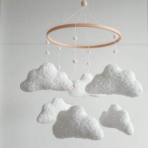 White Cloud Baby Mobile
